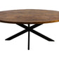 HSM Collection - Ovaler Esstisch Melbourne - 240x110x76 - Natur/Schwarz - Mango/Metall