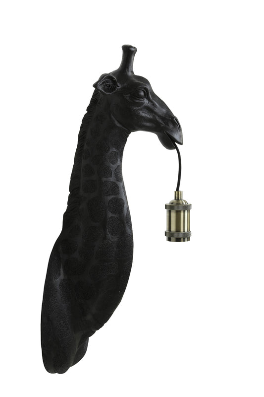 Wandlampe Giraffe - Schwarz - 20,5x19x61 cm