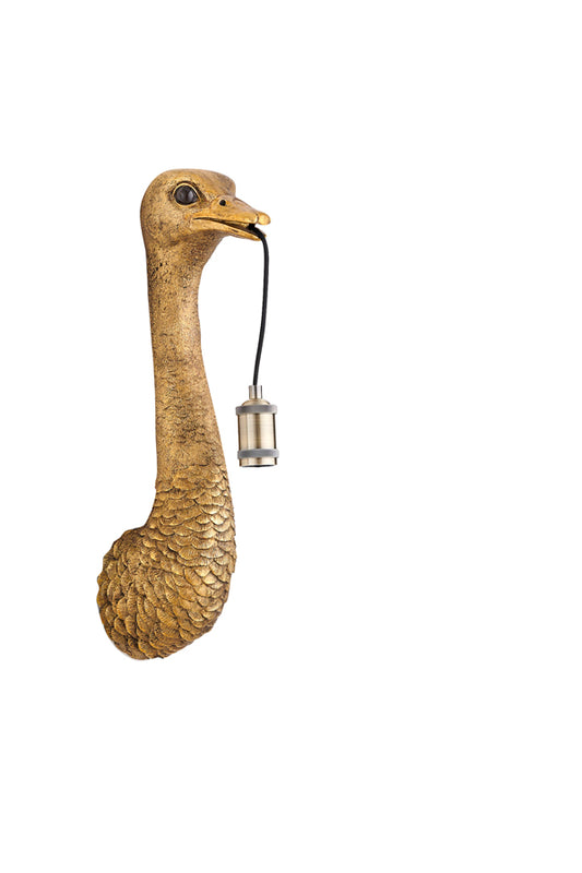Wandlampe Strauß - Antik Bronze - 18x15,5x57,5 cm
