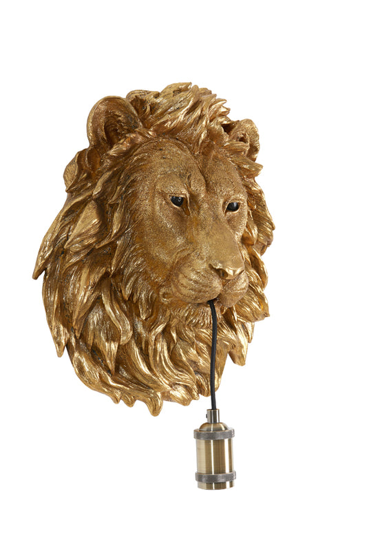 Wandlampe Löwe - Bronze - 33,5x19x40,5cm