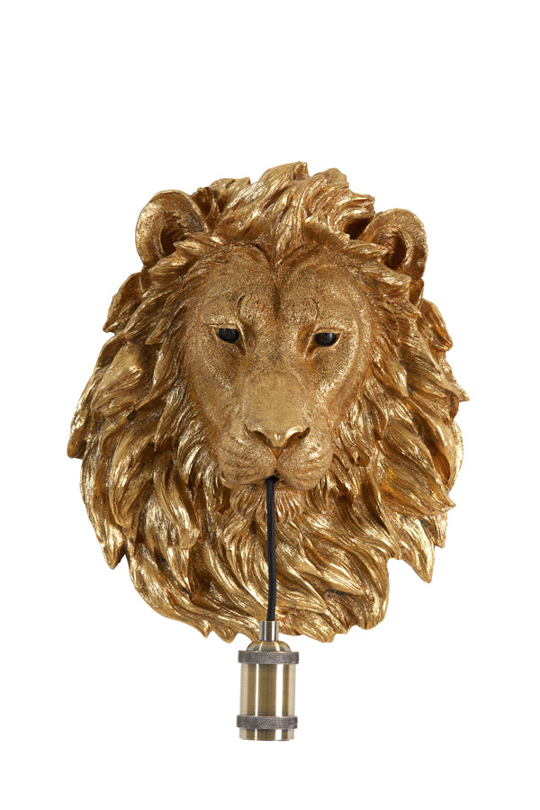Wandlampe Löwe - Bronze - 33,5x19x40,5cm