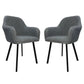 HSM Collection-Eetkamerstuhl Demi S/2-60x54x82.5-Licht Grau/Schwarz-Stoff/Metall