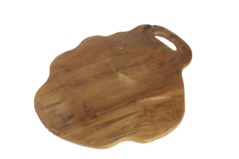 HSM Collection-Servierbrett Groß-40x49x2-Natur-Teak