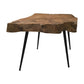 HSM Kollektion-Rechteckiger Couchtisch Root-80x50x53-Natur/Schwarz-Teak/Metall