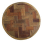 HSM Collection - Runde Mosaik-Couchtisch - ø80x33 - Braun/Schwarz - Teak