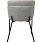 HSM Collection-Esszimmerstuhl Luca S/2-57x60x81-Weiß/Schwarz-Stoff/Metall