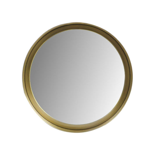 HSM Kollektion - Runder Spiegel - 30x3x30 - Gold - Metall