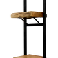 HSM Collection-Wandregal Levels Live Edge -25x22x70-Natur/Schwarz-Akazie/Metall