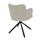 HSM Collection-Esszimmerstuhl Bella S/2-56x60x82-Weiß/Schwarz-Stoff/Metall