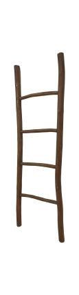 HSM Kollektion - Dekorative Leiter Pank - 50x6x150 - Braun - Teak