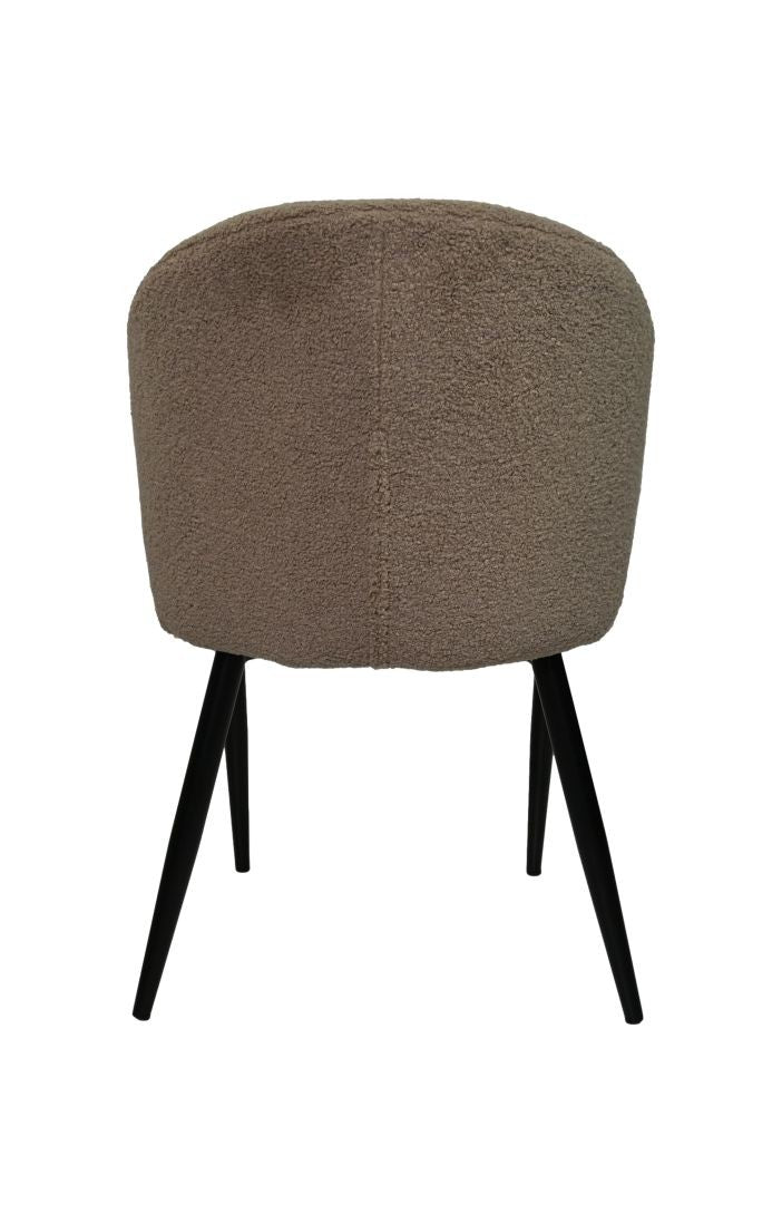 HSM Collection-Esszimmerstuhl Yuna S/2-60x54x82.5-Taupe/Schwarz-Stoff/Metall