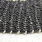 HSM Collection-Teppich Malibu -ø120-Natur/Schwarz-Raffia/Seegras