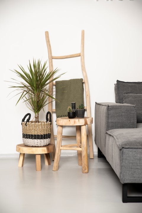 HSM Kollektion - Dekorative Leiter - 35-45x5x150 - Natur - Teak