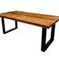 HSM Collection-Rechteckiger Esstisch Melbourne-160x90x77-Braun/Schwarz-Mango/Metall