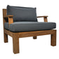 HSM Collection-Garten-Loungesessel Sofa Mit Armlehne-80x79x83-Natur/Dunkelgrau-Teak/Stoff