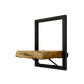 HSM Collection-Wandregal Levels Live Edge -25x22x32-Natur/Schwarz-Akazie/Metall