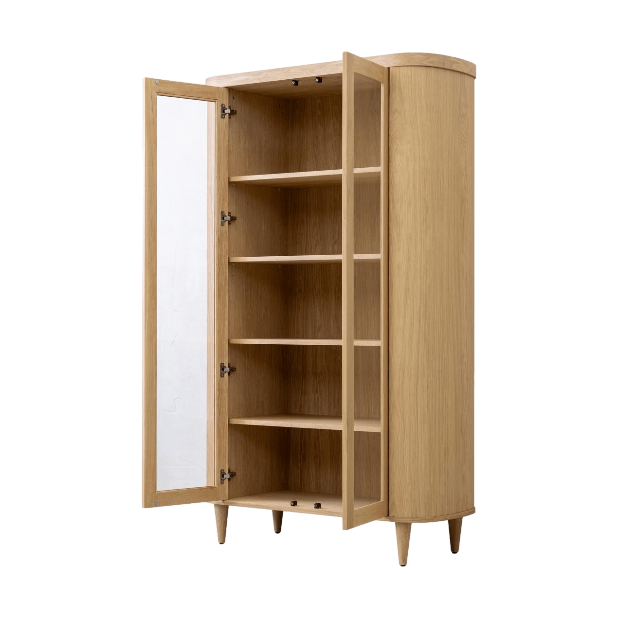 HSM Collection-Vitrinekast Dune 2 Deur-120x50x200-Natur-Eiche
