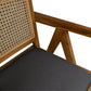 HSM Collection-Esszimmerstuhl Phi-52x54x83-Natur/Dunkelgrau-Teak/Stoff