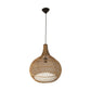 HSM Kollektion-Hängelampe-43x43x46-Natur-Rattan/Teak