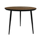 HSM Kollektion - Runder Beistelltisch Fishbone - 60x60x49 - Natur - Schwarz/Schwarz - Eiche/Metall