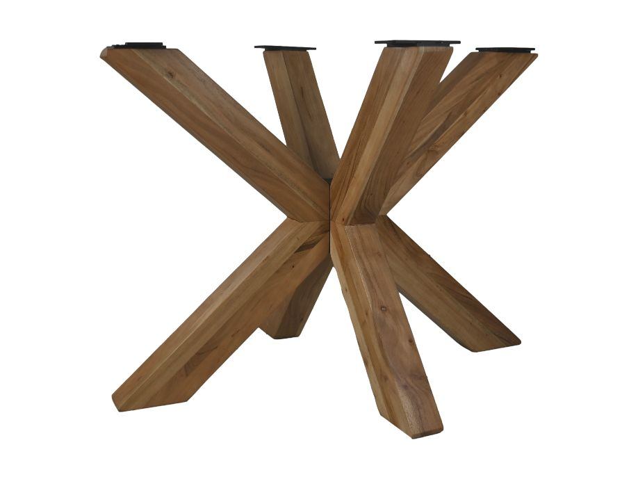 HSM Collection-Tischgestell Spider-75x75x72-Natur-Akazie