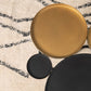 HSM Collection-Beistelltisch 4 Ebenen-61x53x50-Schwarz/Gold-Metall