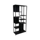 HSM Collection-Offenes Regal Levels-78x35x178-Schwarz-Mango/Metall