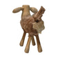 HSM Collection-Schaap Shawn Klein-32x14x32-Sortiert/Natur- Ziegenhaut/Teak