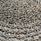 HSM Collection-Teppich Malibu -ø120-Natur/Schwarz-Raffia/Seegras