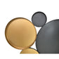 HSM Kollektion-Wanddekoration -61x47x2-Schwarz/Gold-Metall