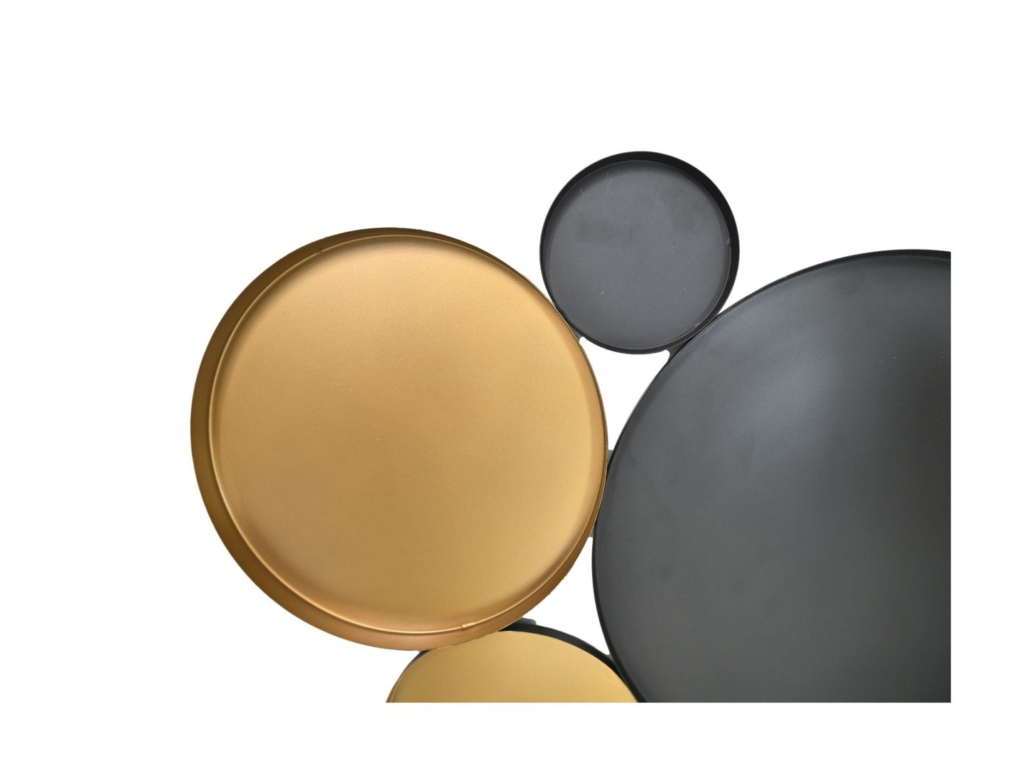 HSM Kollektion-Wanddekoration -61x47x2-Schwarz/Gold-Metall