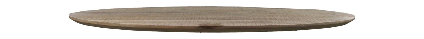 HSM Collection - Ovaler Tischplatte Bern Swiss Edge - 180x100x3,5 - Natur - Mango