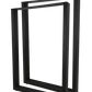 HSM Collection-Bartafelpoot Modell U S/2-70x10x104-Schwarz-Metall