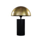 HSM Collection-Tischlampe mit Schirm-30x30x45-Schwarz/Gold-Metall