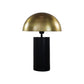 HSM Collection-Tischlampe mit Schirm-30x30x45-Schwarz/Gold-Metall