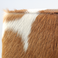 HSM Collection - Square Stool Goatskin - 33x33x45 - Assorted/Natural - Goatskin/Teak