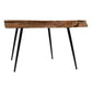 HSM Kollektion-Rechteckiger Couchtisch Root-80x50x53-Natur/Schwarz-Teak/Metall
