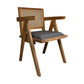 HSM Collection-Esszimmerstuhl Phi-52x54x83-Natur/Dunkelgrau-Teak/Stoff