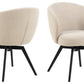 HSM Collection-Esszimmerstuhl Alma + Armlehne-80x58,5x60-Creme/Schwarz-Stoff/Metall