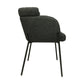 HSM Collection-Esszimmerstuhl Luca S/2-57x60x81-Anthrazit/Schwarz-Stoff/Metall