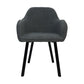 HSM Collection-Eetkamerstuhl Demi S/2-60x54x82.5-Licht Grau/Schwarz-Stoff/Metall