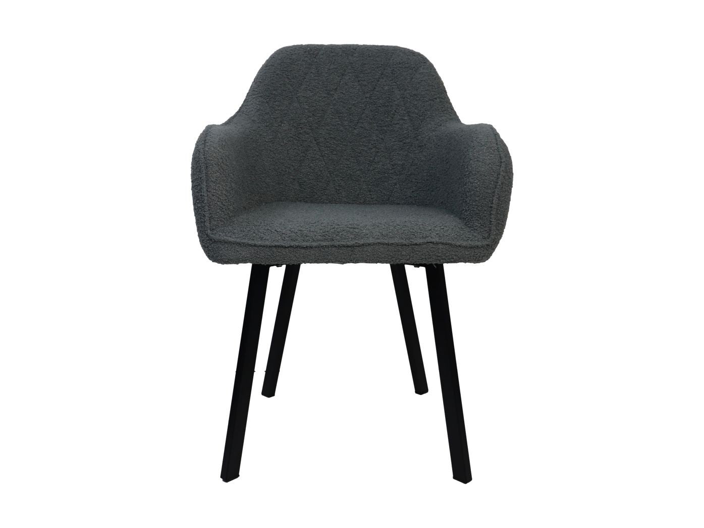 HSM Collection-Eetkamerstuhl Demi S/2-60x54x82.5-Licht Grau/Schwarz-Stoff/Metall