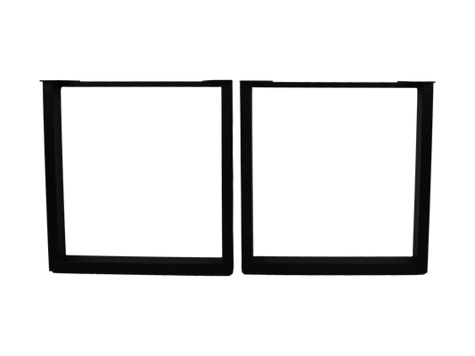 HSM Collection-Tafelpoot Modell U S/2-70x10x72 (75x75 mm)-Schwarz-Metall