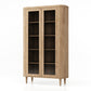 HSM Collection-Vitrinekast Dune 2 Deur-120x50x200-Natur-Eiche