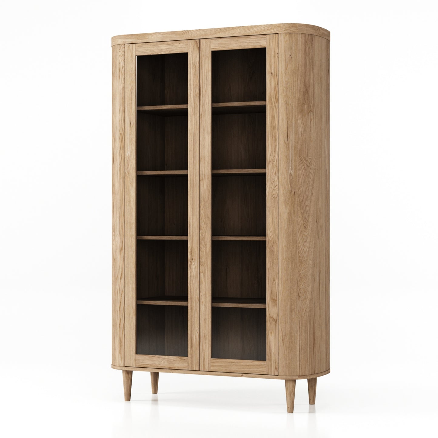 HSM Collection-Vitrinekast Dune 2 Deur-120x50x200-Natur-Eiche