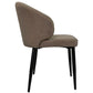 HSM Collection-Esszimmerstuhl Yuna S/2-60x54x82.5-Taupe/Schwarz-Stoff/Metall