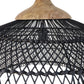 HSM Kollektion-Hängelampe-65x65x40-Schwarz/Natur-Rattan/Teak