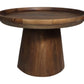 HSM Kollektion - Runder Beistelltisch Drum-60x60x40-Braun-Mango