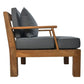 HSM Collection-Garten-Loungesessel Sofa Mit Armlehne-80x79x83-Natur/Dunkelgrau-Teak/Stoff