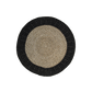 HSM Collection-Teppich Malibu -ø120-Natur/Schwarz-Raffia/Seegras